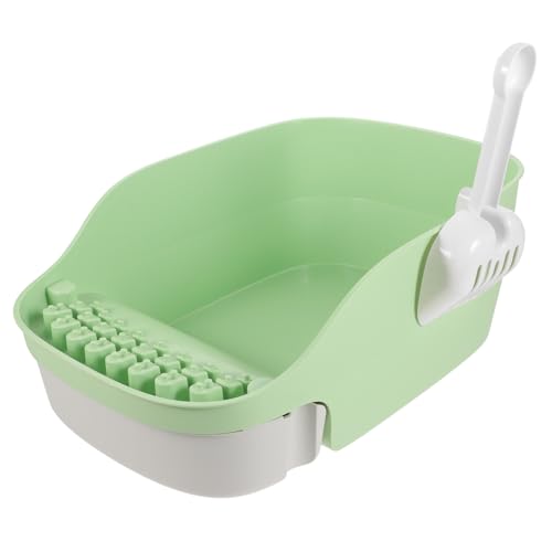 TOBBOMEY 1 Satz Katzentoilette Katzenstreu Wurf Kratzbaum Für Große Erwachsene Katzen Katzenfutter Automatisch Kätzchentoilette Heimtierbedarf Katze Bettpfanne Light Green Plastik von TOBBOMEY