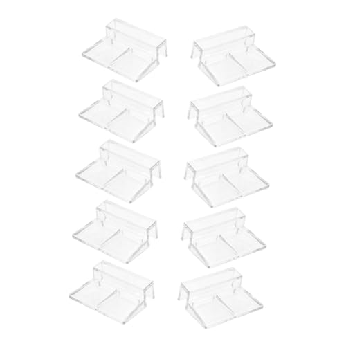 TOBBOMEY 12 STK Halterung Für Die Abdeckung des Aquariums Versorgung Mit Aquarien Tankdeckel Aquarium Aquarienversorgung Aquarium-Werkzeug Glasdeckelclips Für Aquarien Acryl Transparent von TOBBOMEY