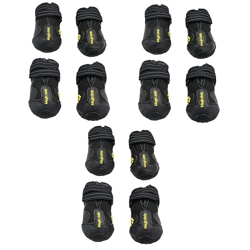 TOBBOMEY 12 STK Haustier Hundeschuhe Winter Schuhe für Hunde Hund warme Stiefel rutschfeste Hundeschuhe Hunde Schuhe Dog Shoes Schneestiefel für Haustiere Stiefel für Haustierhunde Black von TOBBOMEY