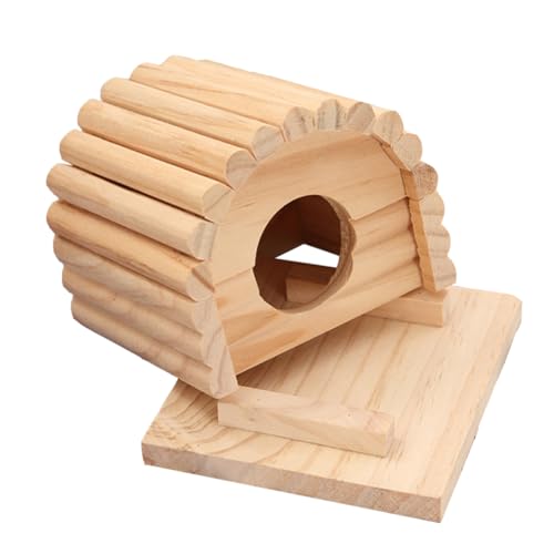 TOBBOMEY Exquisite Handwerkskunst 1pc Holz Hamster 11x10x9cm Pet Supply Hamster Spielzeug von TOBBOMEY