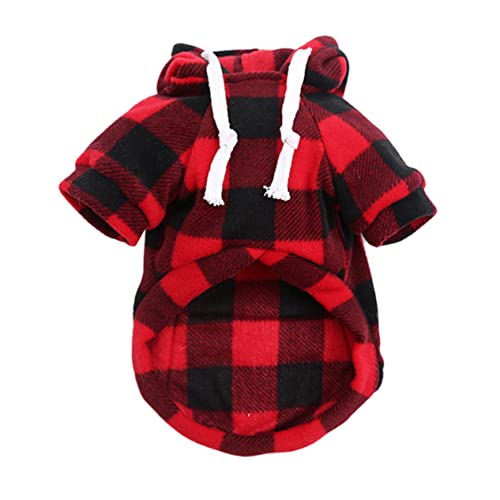 TOBBOMEY Weihnachten für Haustier Hund Katze Mantel Plaid M Haustier Weihnachtskostüm Hund Weihnachtsoutfit Urlaub Haustier von TOBBOMEY