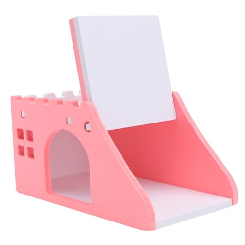 TOBBOMEY 1Stk Little Pet Staircase Villa Chinchilla-Zubehör Hamsterhaus Hamsterhütte Hamster Holzhaus Kleintier Schlafnest Spielzeug für kleine Haustiere Heimtierbedarf hölzern Rosa von TOBBOMEY