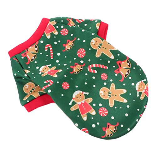 TOBBOMEY 1Stk Weihnachtskleidung für Hunde Hund Weihnachtspyjama Weihnachten Haustier kostü Mantel hundeschal Weihnachten Weihnachts hundepullover Welpenkleidung Haustierkleidung Green von TOBBOMEY