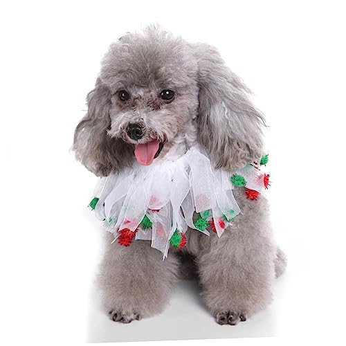 TOBBOMEY 2 STK Weihnachtsschal Für Haustiere Halsband Für Welpen Kleine Hundehalsbänder Hundehalsband Weihnachtskatzenfliege Welpe Fliege Welpenweihnachtshalsband Halloweenkostüm Polyester von TOBBOMEY