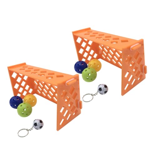 TOBBOMEY 2 Sets Mini Haustier Fußballplatz Spielzeug für Papageien Vogel Fußball Training Spielset Intelligenz Entwicklung Funktionen von TOBBOMEY