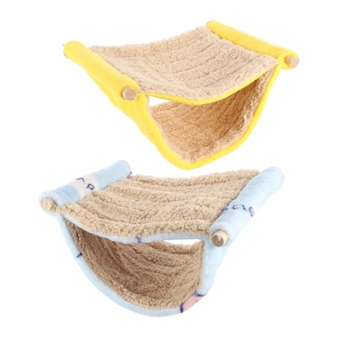 TOBBOMEY 2pcs Papagei Bett Vögel Nest Vogel Vogel Hängematte Komfortable Vogel Schlafen Bett Warme Lint Material von TOBBOMEY