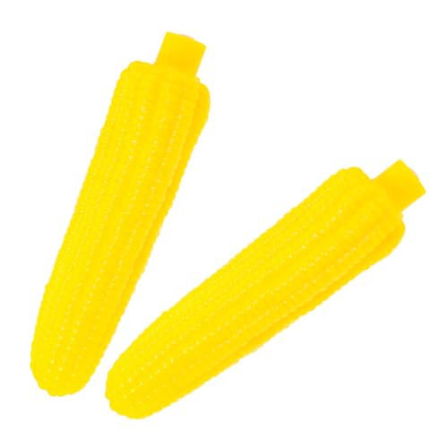 TOBBOMEY 2St Klingendes Maisspielzeug Squeaky Kauspielzeug für Welpen mit Quietscher interaktives Pet Hundespielzeug kauen Mais Vinyl Yellow von TOBBOMEY