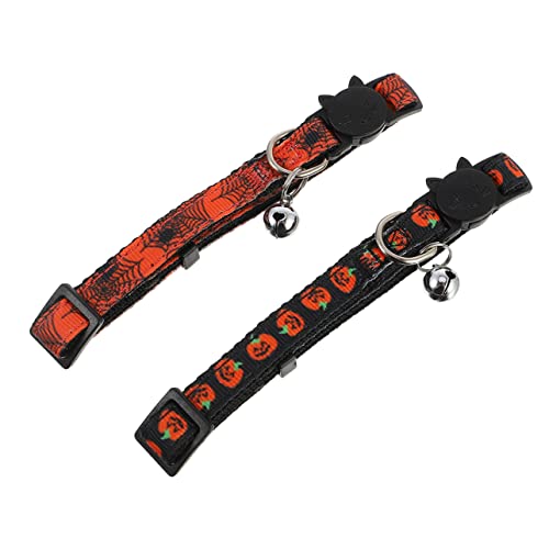 TOBBOMEY 2st Halloween-haustierhalsbänder Halter Für Katzenhalsband Halloween-hundekostüm Halloween-welpen-Fliege Süßes Haustier Hundepflegehalsband Welpenzubehör Für Kleine Hunde Nylon von TOBBOMEY