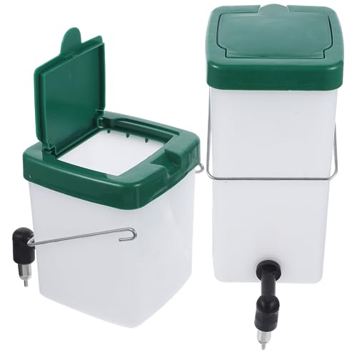 TOBBOMEY 2st Kaninchen-wasserbrunnen Chinchilla-wasserflasche Kaninchenwasser Spender Kaninchenstall Tränke Meerschweinchen Wasserflasche Meerschweinchentunnel Bausatz Pumpe Green Plastik von TOBBOMEY