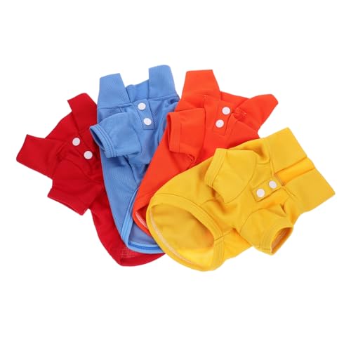 TOBBOMEY 4 Stück Haustier-Hunde-T-Shirt Coole Matte für Hunde Kühlendes Bandana für Hunde, groß hundemantel Dog Raincoat Atmungsaktive Haustier-Shirts Hunde-Sommer-Sweatshirt Baumwolle von TOBBOMEY