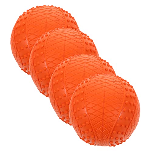 TOBBOMEY 4 Stück Hundeball aus Gummi Hundebälle für draußen Spielzeug für Haustiere Welpenbälle für kleine Hunde Dog chew Toy hundekauspielzeuge Dog Toy Ball für Hund hundespielzeug von TOBBOMEY