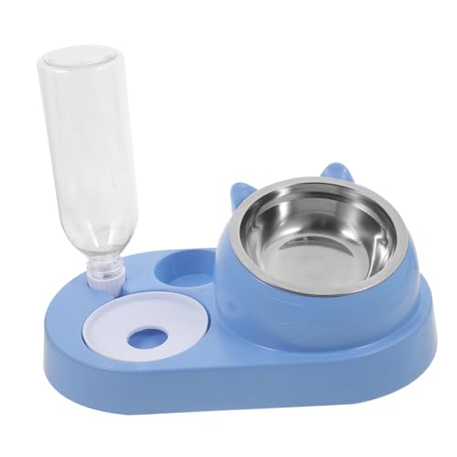 TOBBOMEY Futternapf für Haustiere Set mit Wasserspender für Katzen und Hunde automatischer Futternapf für Tiere Kunststoff Metall von TOBBOMEY