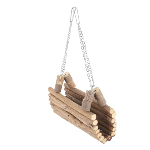 TOBBOMEY Hamster-Spielzeug Kletterhamster-hängematte Dekoratives Kletterspielzeug Schaukelhängematte Für Syrischen Hamster Hamster-kletterspielzeug Hamsterschaukel Aus Holz Hölzern von TOBBOMEY