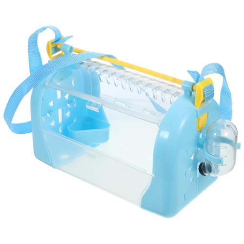 TOBBOMEY Hamsterkäfig Hamster käfig Hamster cage Hamster Transportkäfig mit Zubehör Hamster-Tragebox Hamsterträger Transportkäfig für kleine Haustiere Hamsterfall Hamsterbehälter Plastik von TOBBOMEY