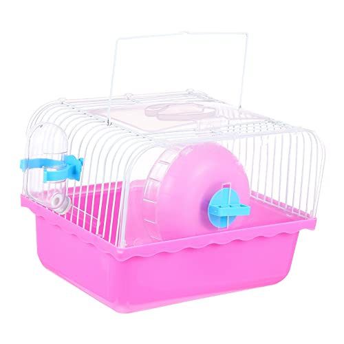 TOBBOMEY Hamsterkäfig Käfig Für Hamster Nestkäfige Für Haustiere Hamster Starterkäfig Haustierkäfig Käfige Für Kleintiere Transparentes Haustiernest Hamsterbälle Hamsterbett Plastik Rosy von TOBBOMEY