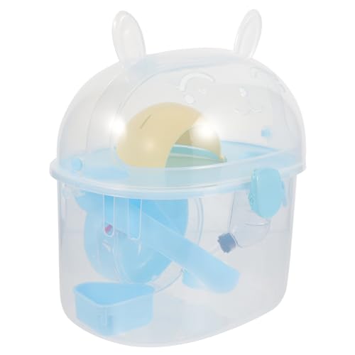 TOBBOMEY Hamsterkäfig Reisekäfig Für Haustiere Hamster Tragetasche Transportkäfig Für Kleine Haustiere Tragetasche Für Hamster Haustierkäfig Für Draußen Hamsterfall Sky-Blue Plastik von TOBBOMEY