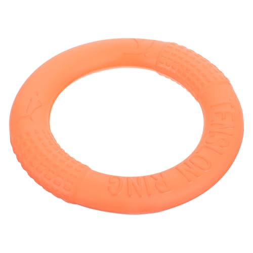 TOBBOMEY Haustier- Wurfring für Hunde Hundescheibenspielzeug Hundespielzeug Dog chew Toy hundekauspielzeuge Hundetraining Flugscheibe Interaktives Spielzeug für Hunde Eva Orange von TOBBOMEY