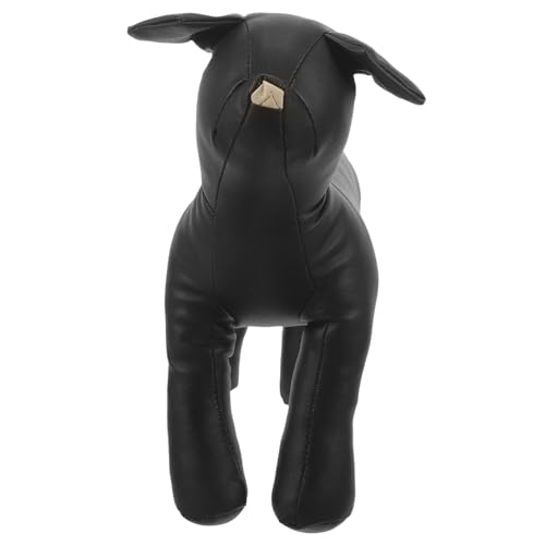 TOBBOMEY Haustiermodell tierkostüme Animal Costume Hunde Bekleidung Dog Clothes pet Supplies Welpenbekleidungsmodell Ausstellungsmodell für Hundekleidung Hundemodellständer PU-Leder Black von TOBBOMEY