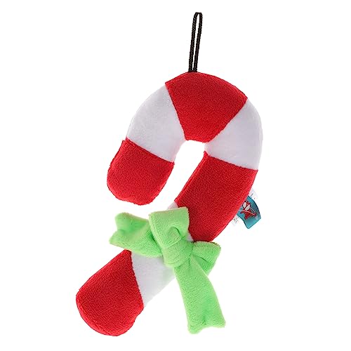 TOBBOMEY Kauspielzeug für Hunde Plüsch Hundespielzeug Haustier Flaum Interactive Dog Toys hundewelpen Spielzeug Weihnachtshundebissspielzeug Quietscher Hundespielzeug Quietscher Gummi rot von TOBBOMEY