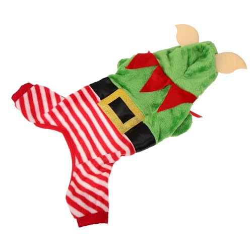 TOBBOMEY -Kleidung Haustier-Weihnachts-Outfit Hundekostüme Weihnachten Weihnachtskleidung für Haustiere hundegeburtstagsfeier hundekleidung Weihnachtswelpenkostüm Flanell von TOBBOMEY