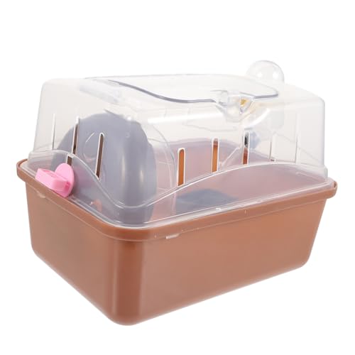 TOBBOMEY Kleintier Transportbox für Hamster Tragbarer Käfig mit Belüftung und Wasserflasche für Outdoor Aktivitäten Reisen und Ausflüge Transparente Hamsterbox mit Dachöffnung TOBBOMEY Kleintier Transportbox für Hamster Tragbarer Käfig mit Belüftung und Wasserflasche für Outdoor Aktivitäten Reisen und Ausflüge Transparente Hamsterbox mit Dachöffnung von TOBBOMEY