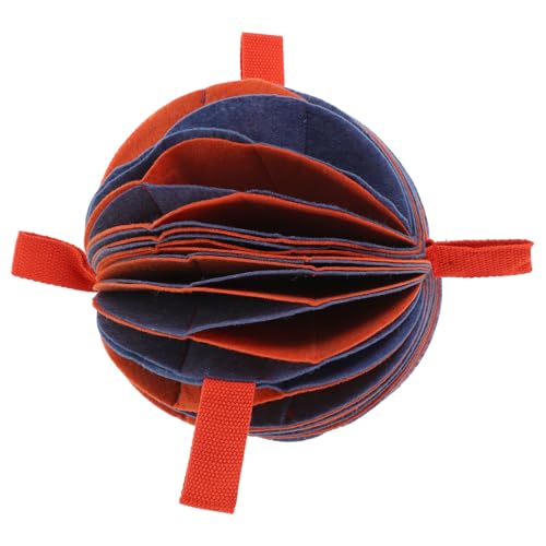 TOBBOMEY Kugel fehlt Kauer Hund quietschendes Haustier Ball Interactive Dog Toys knete chew Toy Tragbare Bälle mit langsamer Zufuhr Futterspender für Welpen Polyester von TOBBOMEY