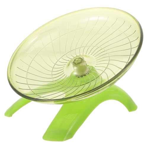 TOBBOMEY Laufrad für Hamster Rennmaus Rad Hamster Auto Igelrad Hamsterkäfig Haustier Hamster hamsterspielzeug Nagetier Hamsterräder großes Hamsterrad Plastik Light Green von TOBBOMEY