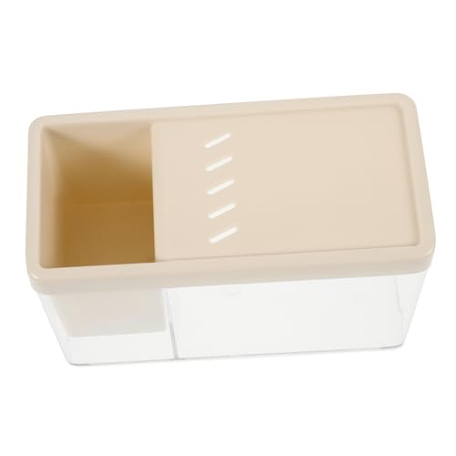 TOBBOMEY Ökologisches Desktop-Aquarium Schwamm Desktop-fischschüssel Tank Wasser Test Kit Aquarienständer Anlage Kanister Netz Leiseste Aquarienluftpumpe Beige Hochtransparente Bauchmuskeln von TOBBOMEY