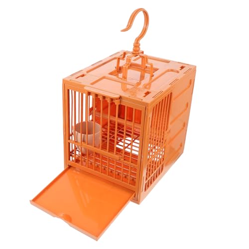 TOBBOMEY Plastic Bird Cage Birdcage Convenient Parrot House Bird Cleaning Bathing Cage von TOBBOMEY