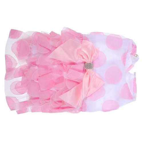 TOBBOMEY Rock Hundeweihnachtskleid XXS Hundekleid Weihnachtsoutfit für Hunde Kleiner Hund Tutu kleine Hunde Prinzessin kostüm Welpe Kleid mit Bowknot für Haustiere Tutu-Kleid für Haustiere von TOBBOMEY