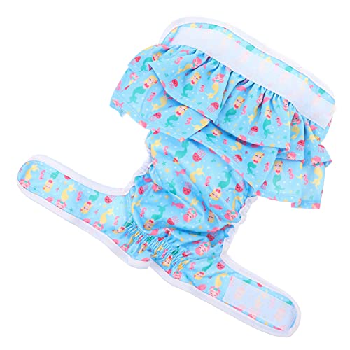 TOBBOMEY Windelhose für Hundewelpen Hunde Unterhose hundewindel Dog Diapers dekorativer Welpe Hund sanitär Outdoor-Hose für Haustiere Haustierwindel für den Innenbereich Polyester Blue von TOBBOMEY