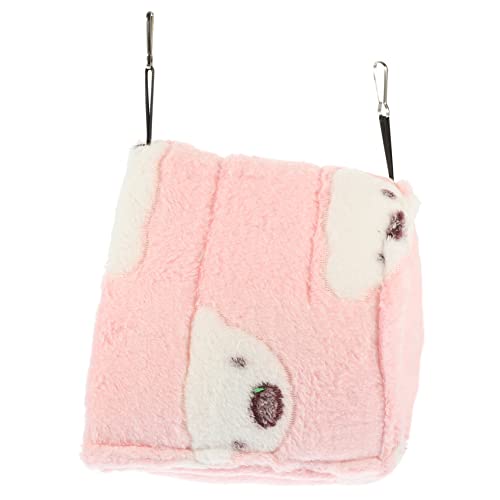 TOBBOMEY 22 X 21 cm Haustiernest Für Meerschweinchen Chinchillas Hamster Eichhörnchen Ratten Frettchen Warmes Nest Bequemer Ruheplatz Dicker Fleece-Schlafsack von TOBBOMEY