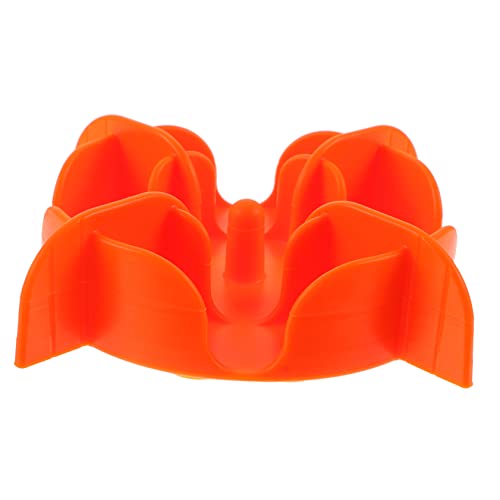 TOBBOMEY langsamer Zubringer Hundenapf langsam fressen Langsamer Wassernapf für Hunde Slow-Feeder-Schüssel Suction Cup saugnäpfe Schalen aus Silikon Slow-Feeder-Einsatz Kieselgel Orange von TOBBOMEY