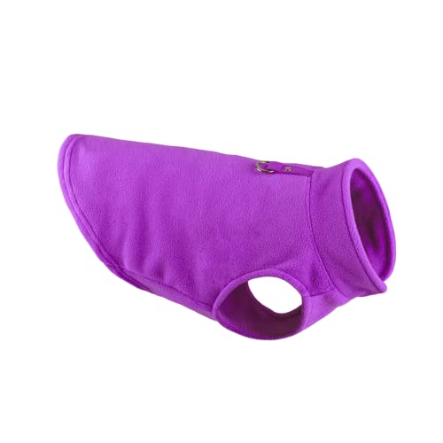 TOBILE Hundebekleidung für den Winter, weich, für Hunde, für den Außenbereich, Welpen, warm, Violett, XL von TOBILE