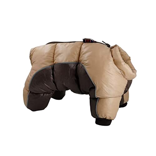 TOBILE Hundekleidung Winter Haustier Hund Kleidung warme Jacke dicker Baumwollmantel wasserdicht kleine Hunde Haustiere Kleidung - Kaffee, XL von TOBILE