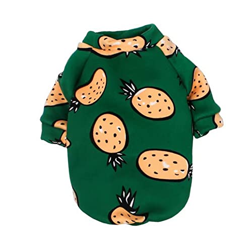 TOBILE Hundekleidung warme Hundekleidung Welpenjacke Mantel Katzenbekleidung Hundepullover Winter Hundemantel Kleidung für kleine Hunde - Ananas, L von TOBILE