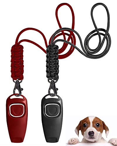 TODREMOU Hundepfeife Rütter Rückruf-Hundepfeifen Hochfrequenz Klicker Hundeklicker Set Clicker Hundetraining Clickertraining von TODREMOU