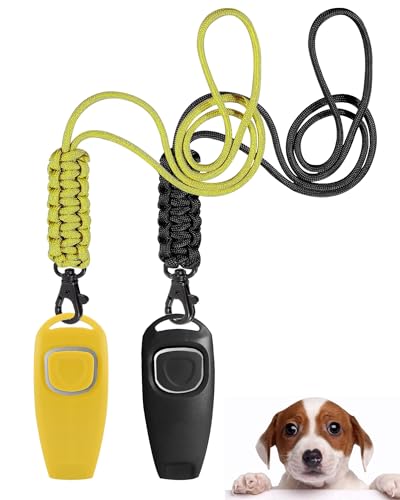 TODREMOU Hundepfeife Rütter Rückruf-Hundepfeifen Hochfrequenz Klicker Hundeklicker Set Clicker Hundetraining Clickertraining von TODREMOU