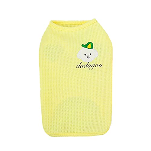 Dog Summer Vest Dog T Shirt Dog Clothes Cat Clothes Pets Kitten Clothes Dog Clothes For Small Dogs Clothes For Dogs Comfortable Pet Clothes 20,yellow von TOEFIT