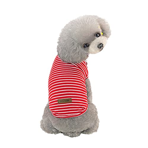 TOEFIT Hundemäntel für den Sommer, Hunde, Sommerweste, Kleidung für Hunde, Haustierkleidung, Hundemantel, niedliche Kleidung, Welpenkleidung, 30, rot von TOEFIT