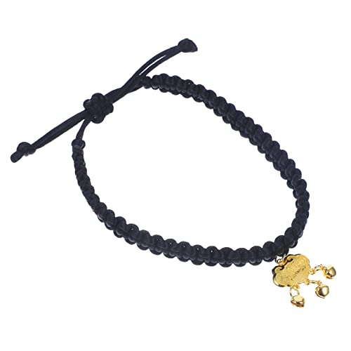 Haustier Halskette Haustier-goldschloss-Halskette Zubehör Für Katzenhalsbänder Strass Hundehalsband Hundehalsbandglocken Hund Kette Halsband Katze Hundehalsband Messing Black TOGEVAL von TOGEVAL