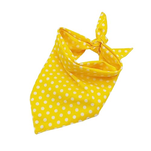 TOGEVAL Hundelätzchen Hundehalstuch Kleines Welpenhalsband Hundeschal Hund Geburtstag Bandana Lätzchen-Kragen Für Haustiere Hundehalstücher Halsband Für Hunde Haustierhalsband- Yellow von TOGEVAL