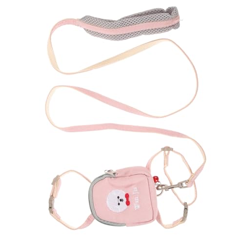 TOGEVAL 1 Satz Haustierleine pet paw pet Supplies katzenzubehör Verstellbares Haustiergeschirr katzenhalsbänder verstellbare Katzenleine Katzengeschirr Neuheit Frettchenleine Nylon Rosa von TOGEVAL