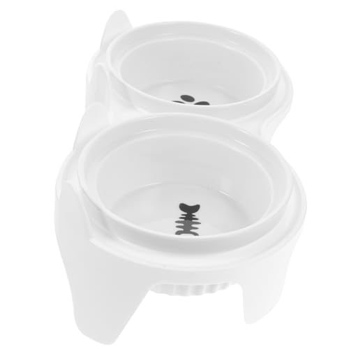 TOGEVAL 1 Satz Katzennapf aus Keramik Haustiernapf Futternapf Katzenfutternackenschutz pet Water Bowl pet Food Container wiederverwendbarer Futternapf hundenäpfe aus Keramik von TOGEVAL