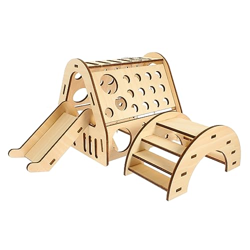 TOGEVAL 1 Set Hamster Brücke Spielzeug Für Kleine Haustiere Rutsche Hamster Brücke Spielzeug Aus Holz von TOGEVAL