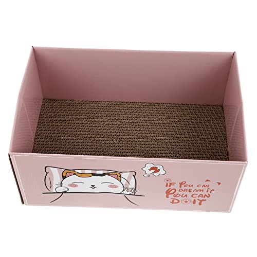 TOGEVAL 1 Stück Cat Scratcher Box Tragbare Wellpapier Bett Pet Katze Haustierversorgung von TOGEVAL