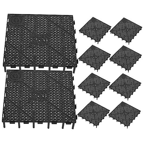 TOGEVAL 10er Set PVC Filterplatten Für Aquarien Schwarze Bodenfilterplatten Für Fischbecken Splicing Kombination Für Effektive Wasserfiltration von TOGEVAL