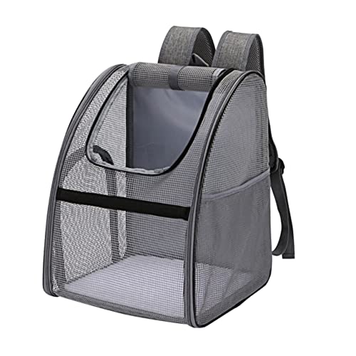 TOGEVAL 1Pc Haustier Rucksack Tragbare Atmungsaktive Mesh Tasche Für Hunde Und Katzen Schultertasche Schwarz Ideal Für Reisen Und Ausflüge Komfortable Tiertransportlösung von TOGEVAL