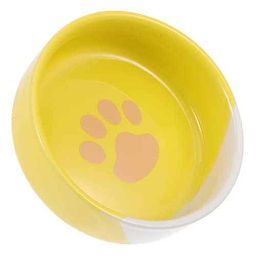 TOGEVAL 1Stk Trinkschale Futterautomat für Welpen Hundewasser Haustier Trinken Katzenfütterung pet Water Bowl pet Supplies katzenfutter Keramiknapf für Haustiere Kätzchen Futternapf Yellow von TOGEVAL