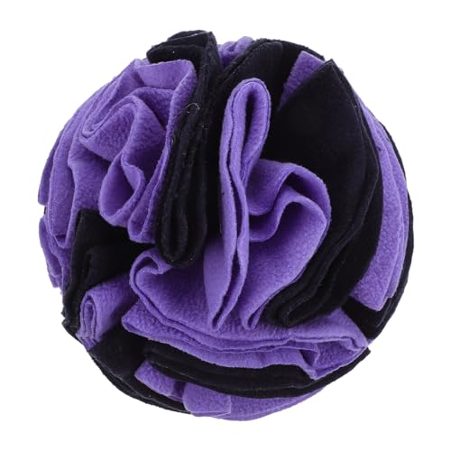 TOGEVAL 1stk Haustier Riechende Glühbirne Hundefutter Kleiner Hund Kauspielzeug Für Hunde Hundefutter Welpe Schnüffelball Für Welpen Hunde-Puzzle-Matte Gehirnspielzeug Polarfleece Violett von TOGEVAL